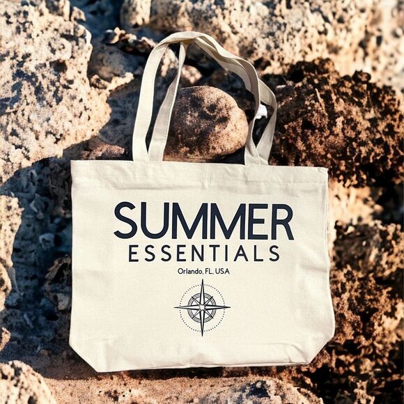 NWT Wool + Pepper Co. SUMMER ESSENTIALS zipper Tote Bag with Custom Location - Picture 3 of 9